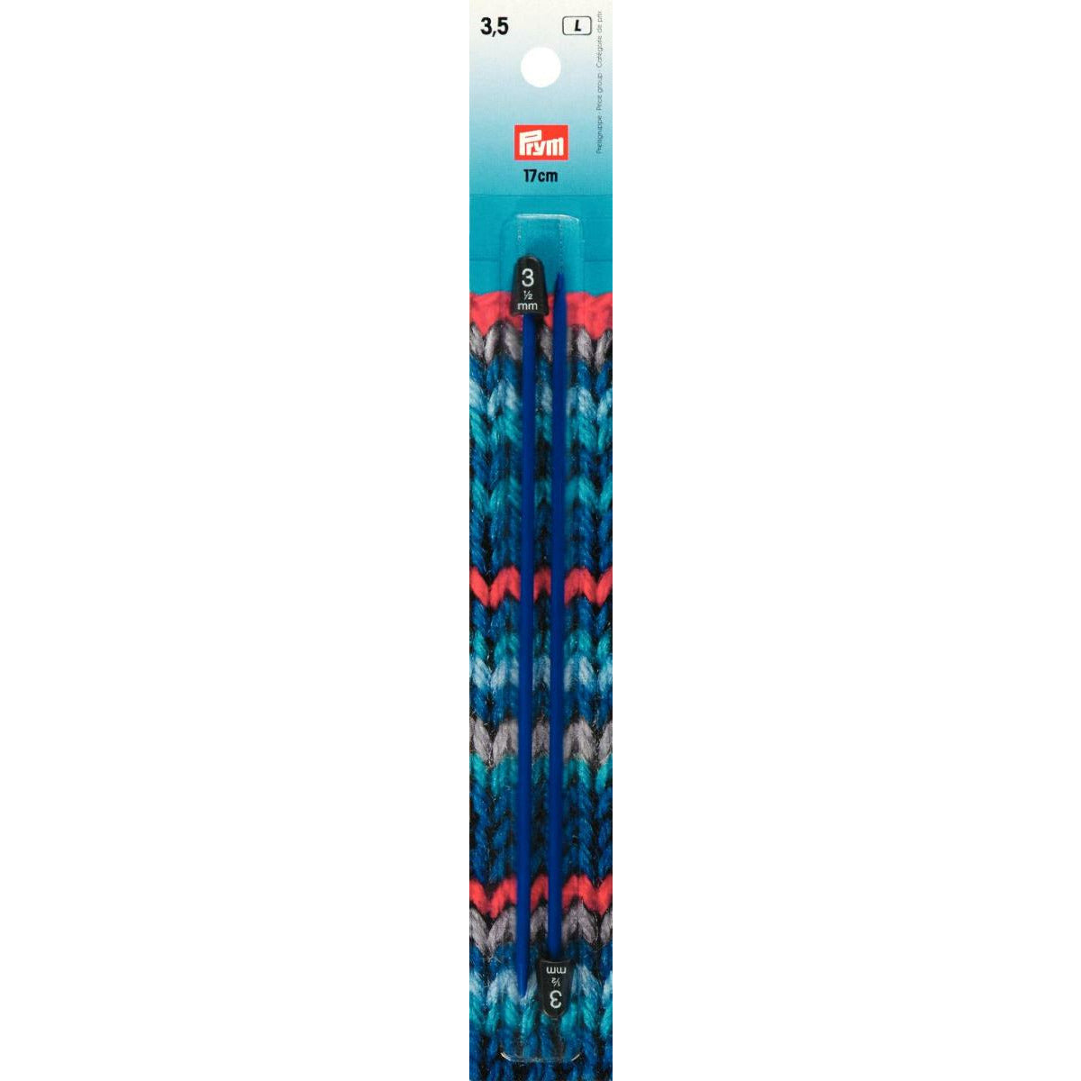 Kinderstricknadeln 3,50 mm blau 17 cm