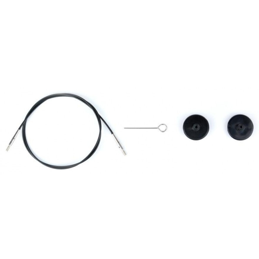 Seil für Nadelspitzen für auswechselbare Nadelspitzen 5  (13 cm) schwarz 120 cm