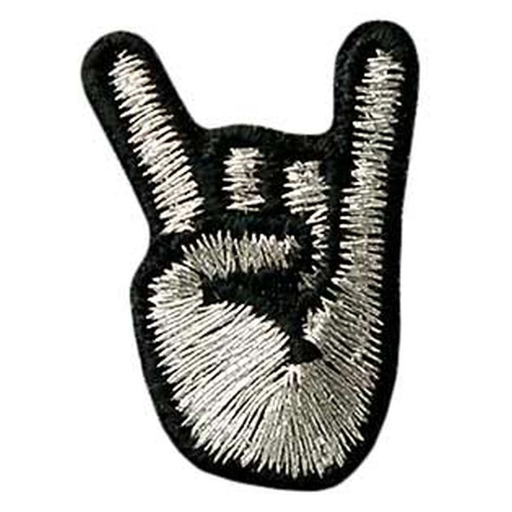 Appliques - Teens and Jeans - iron-on hand - it rocks