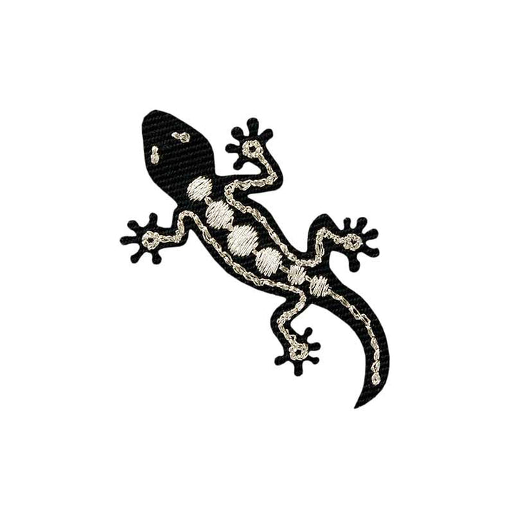 Applikationen - Tiermotive - aufbügelbar Echse schwarz/silber 1 St