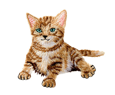 Applications - animal motifs - iron-on baby cat approx. 5.0x6.0 cm colored