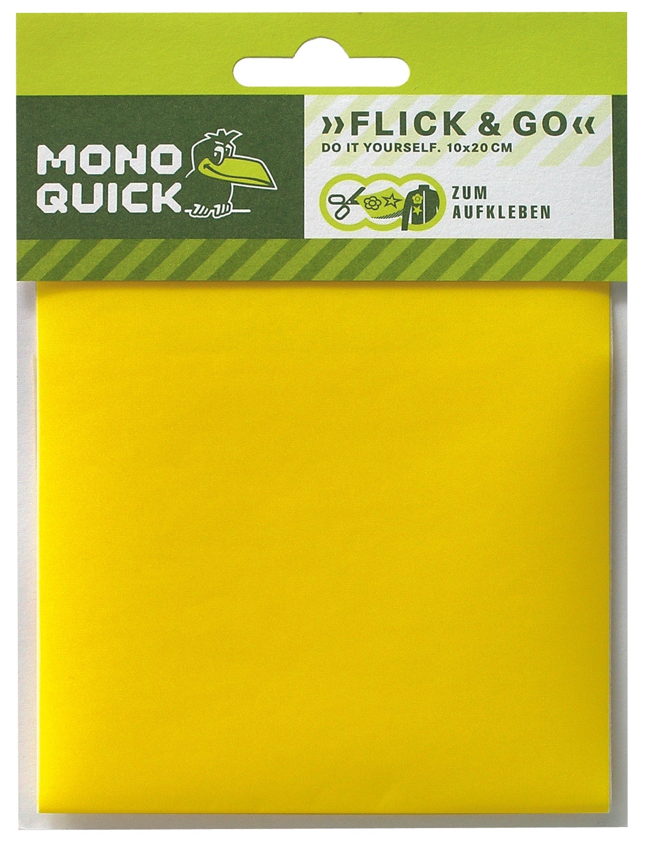 Adhesive patches for sticking on 10x20 cm yellow