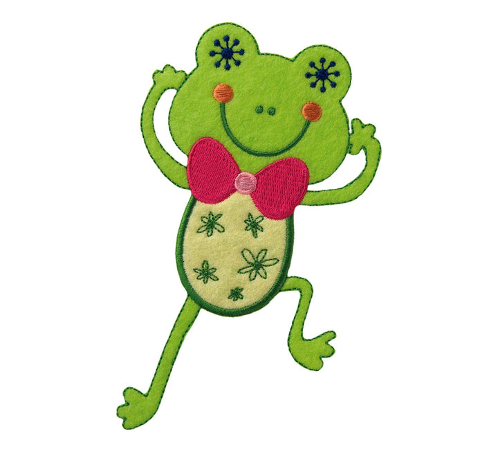 Applikationen - Kids and Hits - aufbügelbar Frosch ca. 3,0x8,0 cm grün