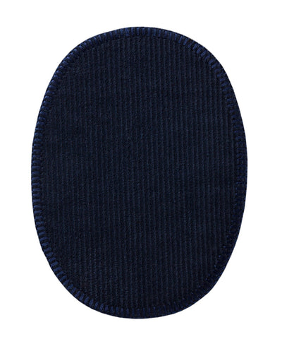Corduroy patches for ironing approx. 8.0x10.5 cm navy 2 pieces