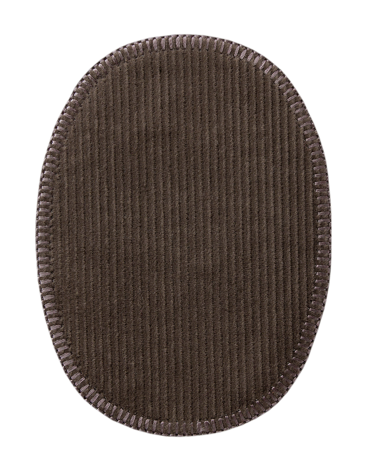 Corduroy patches for ironing approx. 8.0 x 10.5 cm grey 2 pieces