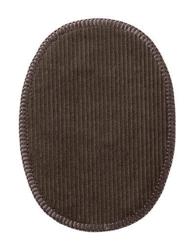 Corduroy patches for ironing approx. 8.0 x 10.5 cm grey 2 pieces
