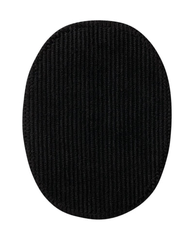 Corduroy patches for ironing approx. 8.0 x 10.5 cm black 2 pieces