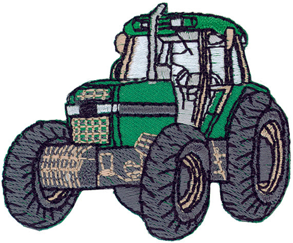 Appliques - Kids and Hits - iron-on tractor approx. 5.0x7.0 cm green