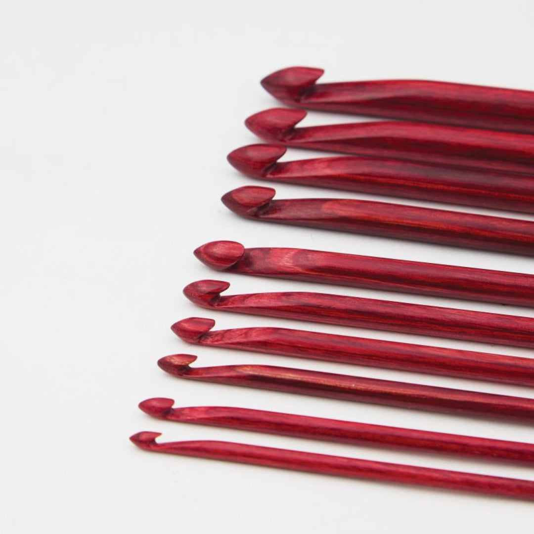 Afghanische/Tunesische Häkelnadelset Amore einseitig Holz 3,0 - 8,00 mm