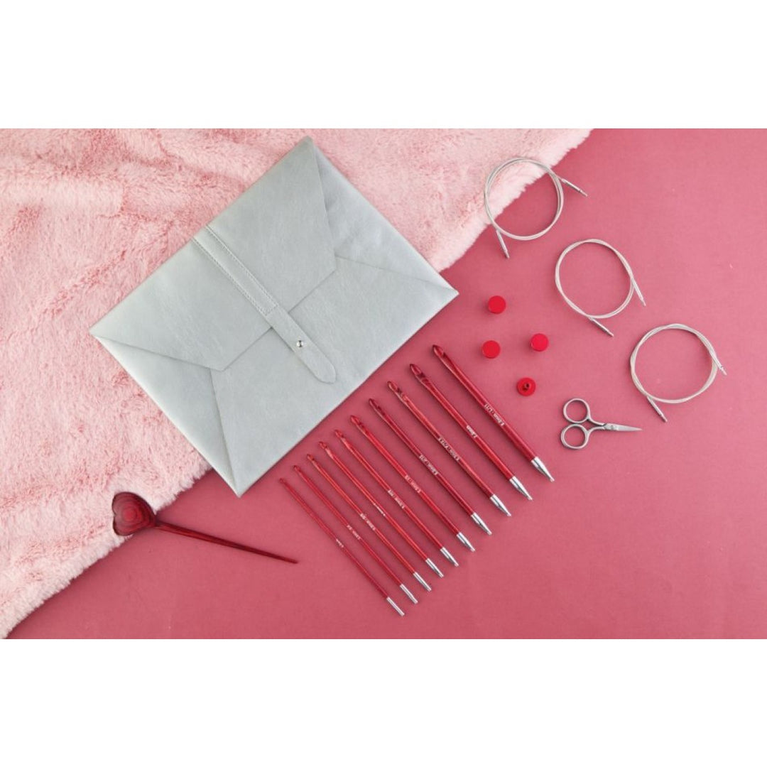 Afghanische/Tunesische Häkelnadelset Amore einseitig Holz 3,0 - 8,00 mm