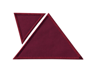 Appliques - Kids and Hits - iron-on triangles approx. 7.0x11.0 cm burgundy