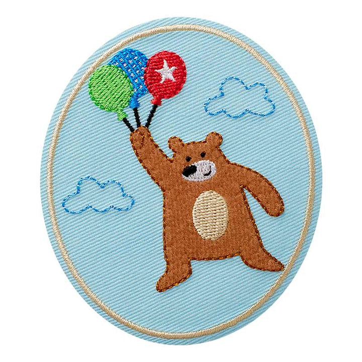 Applikationen - Kids and Hits - aufbügelbar Bär mit Ballons farbig 1 St