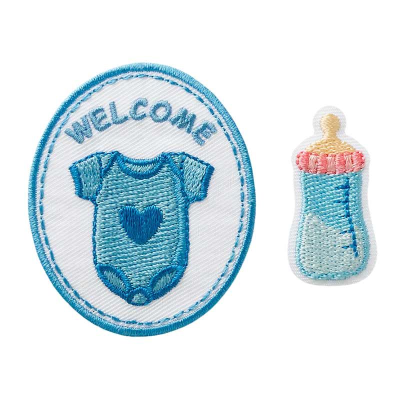 Applikationen - Kids and Hits - aufbügelbar Welcome Baby farbig 2 St