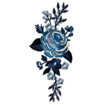 Applikationen - Fashion and Home - aufbügelbar Blütenranke blau 1 St