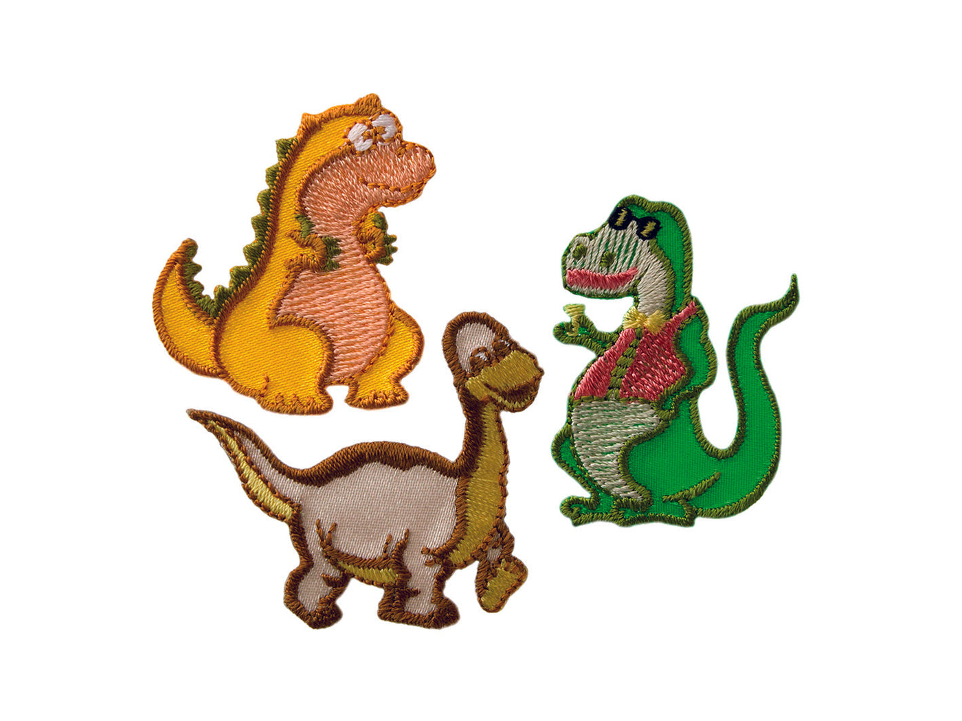 Appliques - Kids and Hits - iron-on Create Dinos approx. 3.0 x 3.0 cm colored 3 pieces