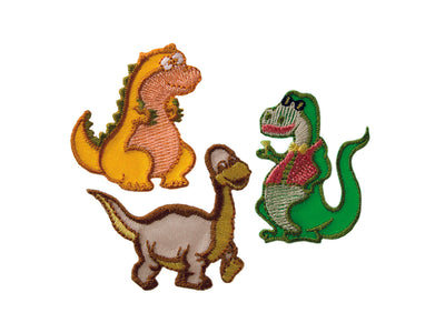 Appliques - Kids and Hits - iron-on Create Dinos approx. 3.0 x 3.0 cm colored 3 pieces
