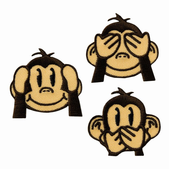 Applikationen - Kids and Hits - aufbügelbar Create Affenköpfe farbig 3 St