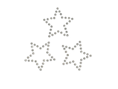Applications - Fashion and Home - iron-on stars, rhinestones approx. 3.0 x 3.0 cm colored 3 pieces