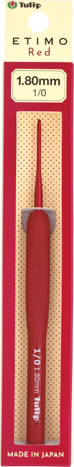Tulip Etimo Häkelnadel mit Softgriff rot