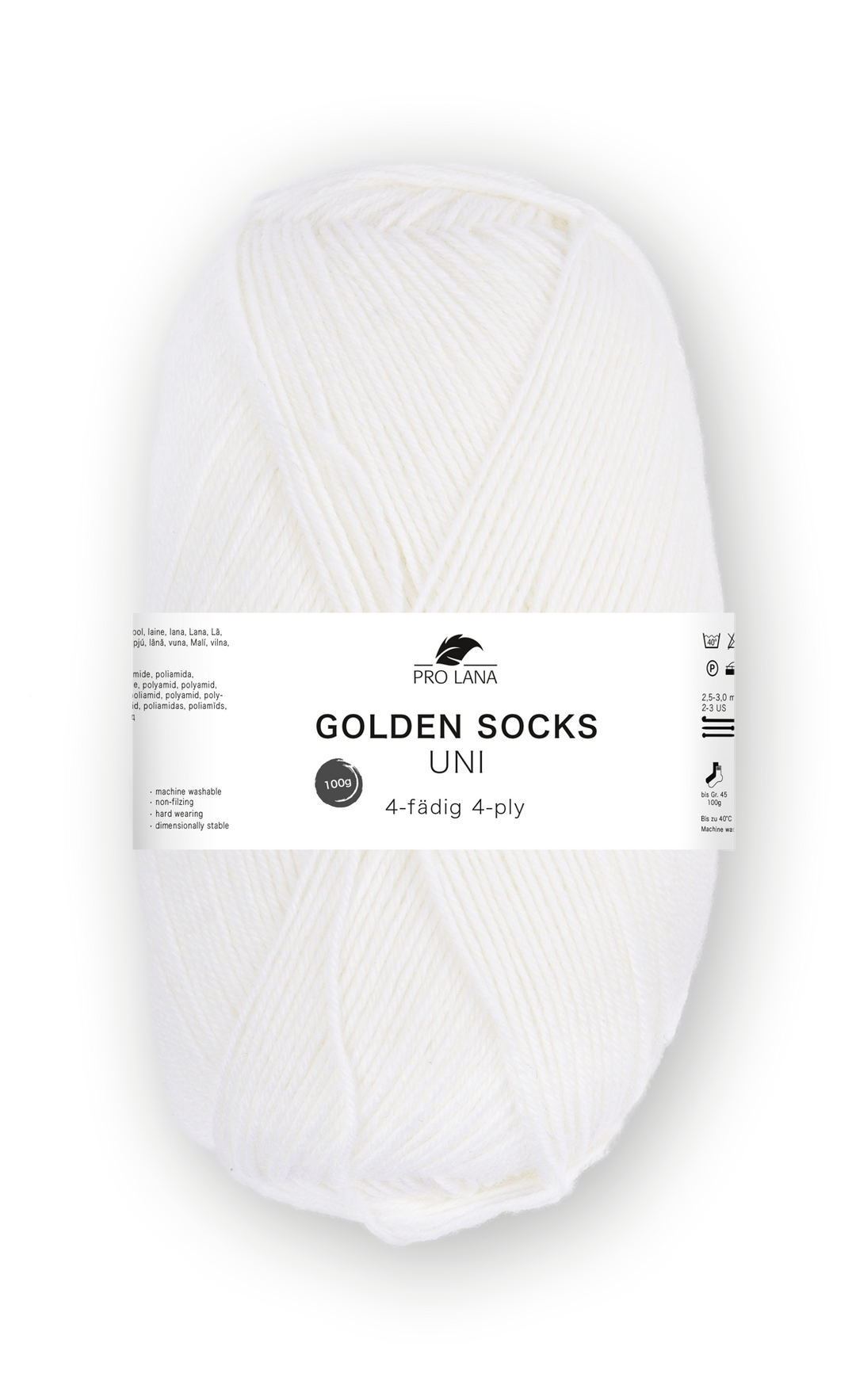 Sockenwolle uni 4 fädig 100g