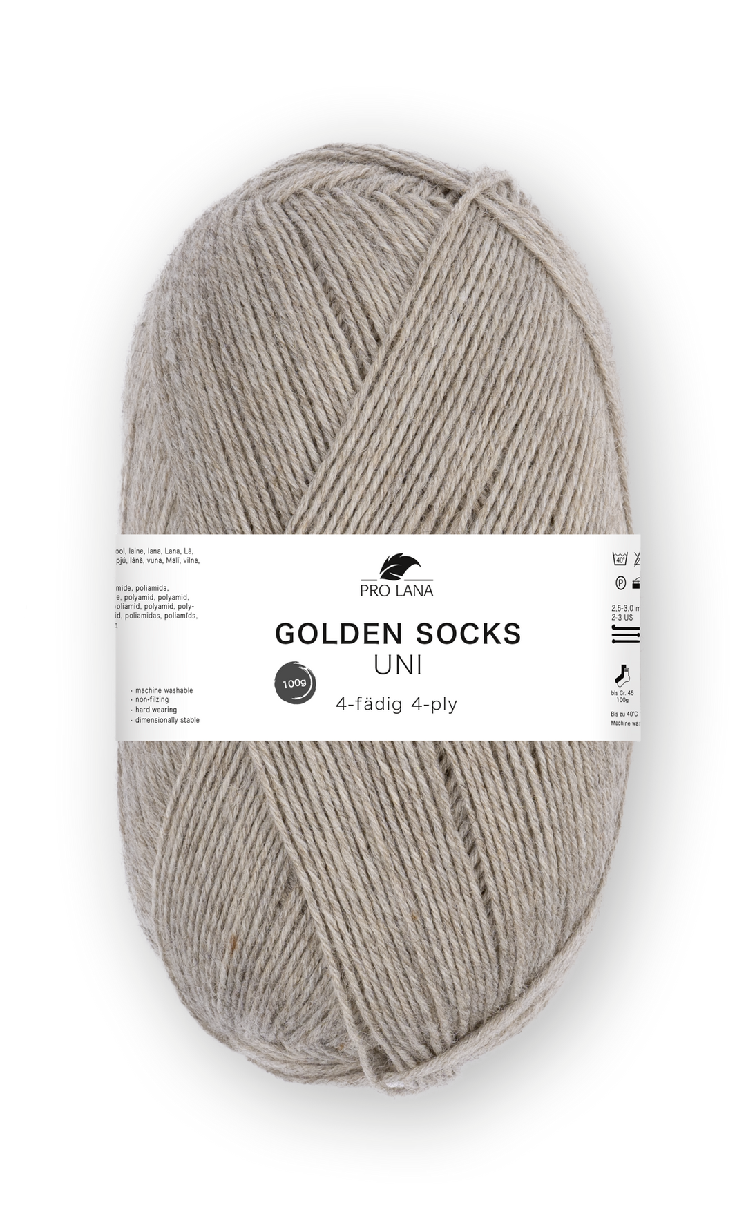 Sockenwolle uni 4 fädig 100g