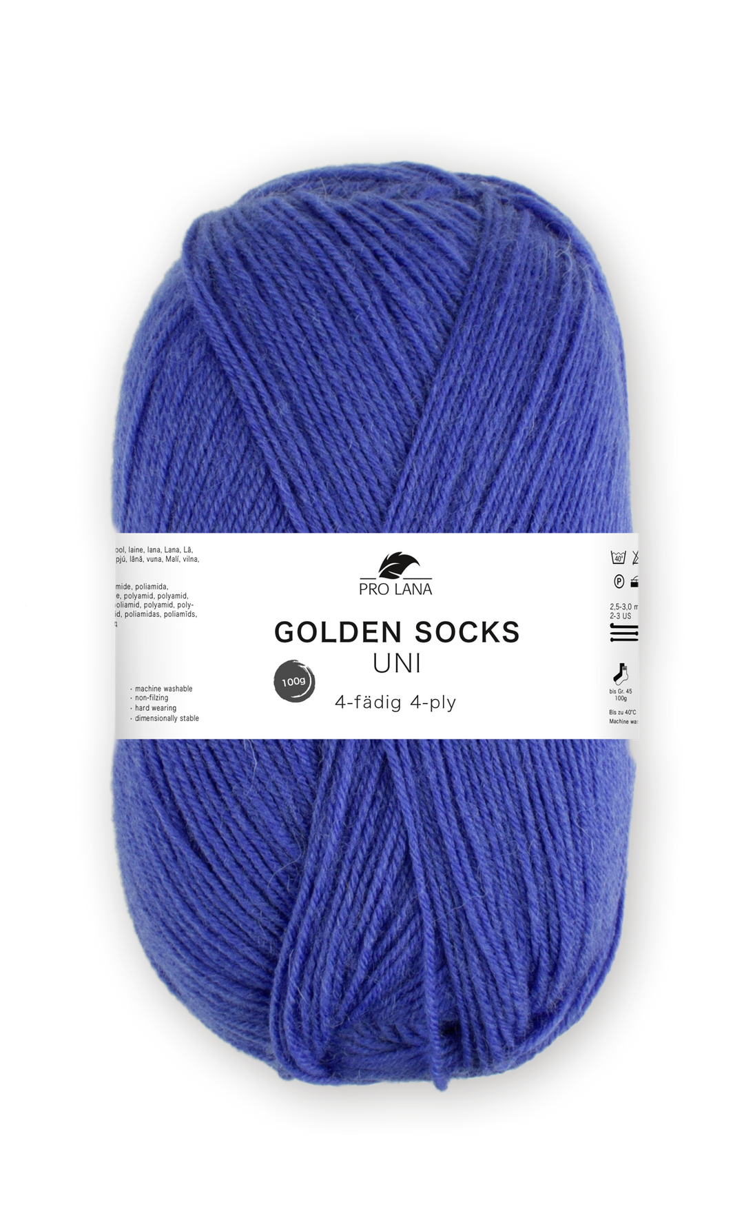 Sockenwolle uni 4 fädig 100g