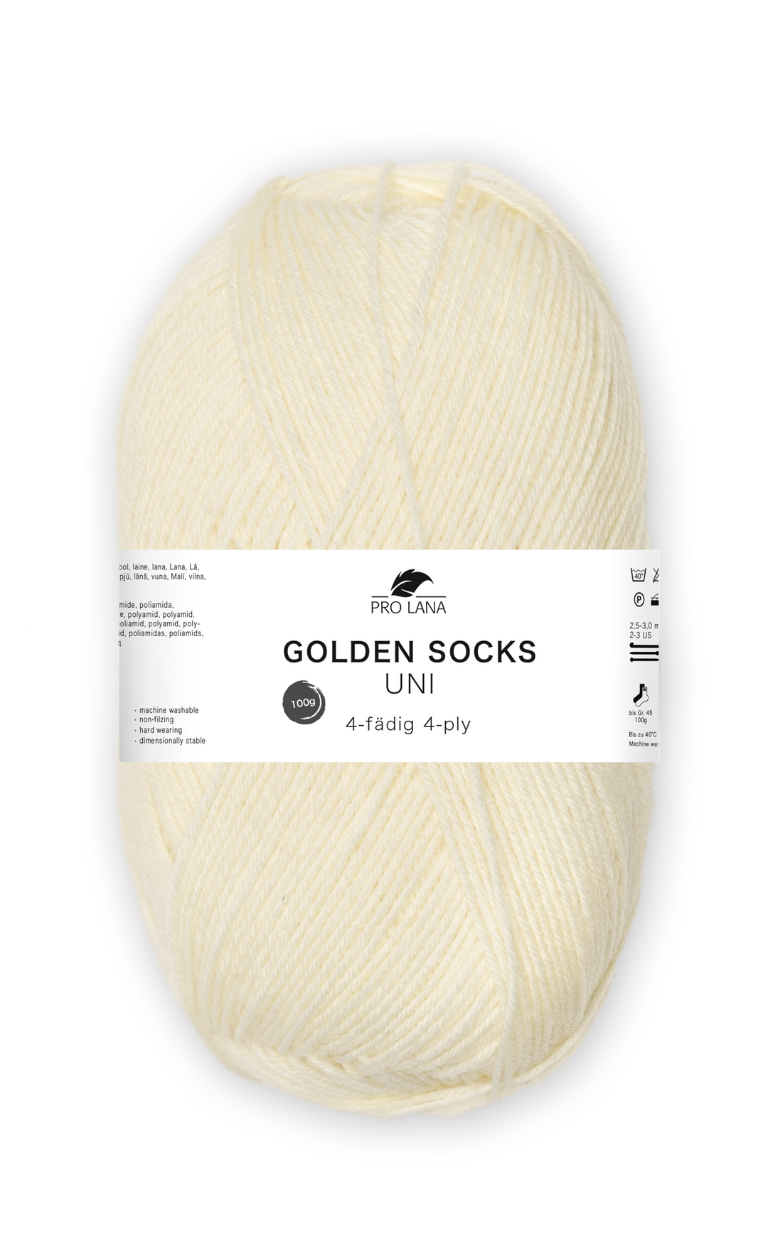 Sockenwolle uni 4 fädig 100g