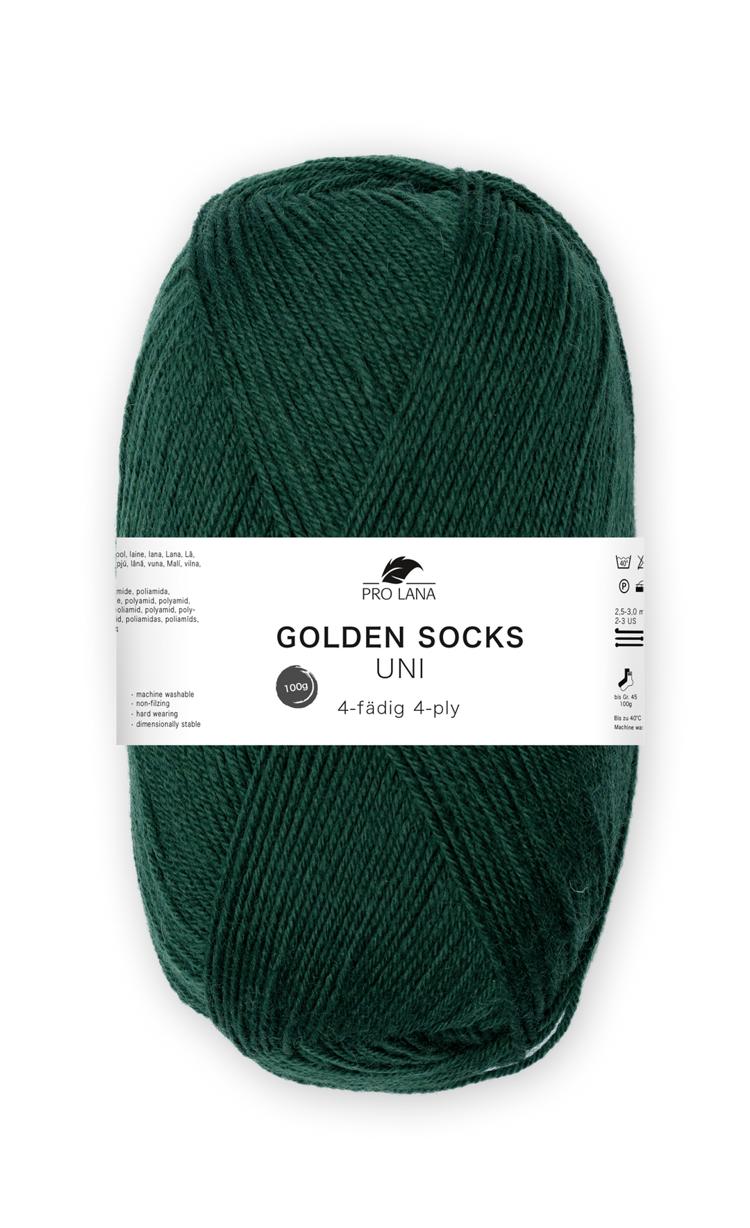 Sockenwolle uni 4 fädig 100g