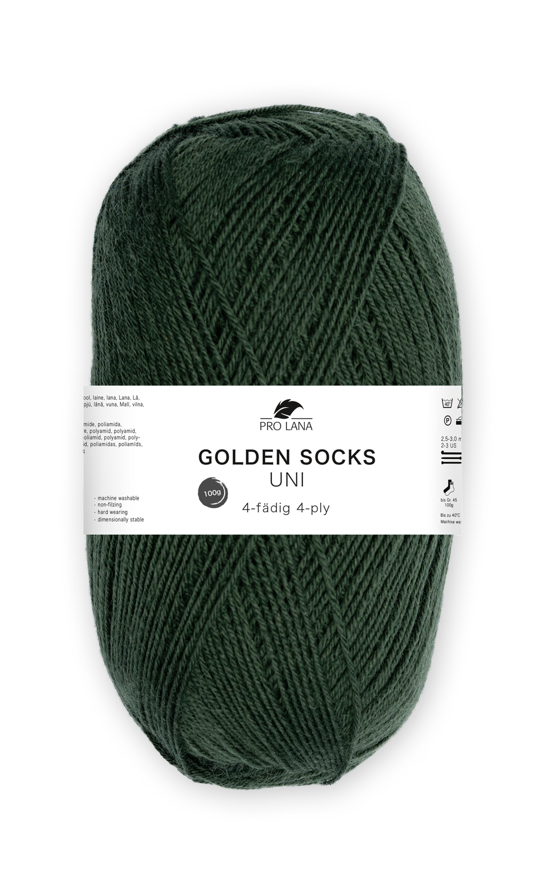 Sockenwolle uni 4 fädig 100g