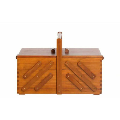 Nähkasten Holz L 45x28x23 cm dunkel