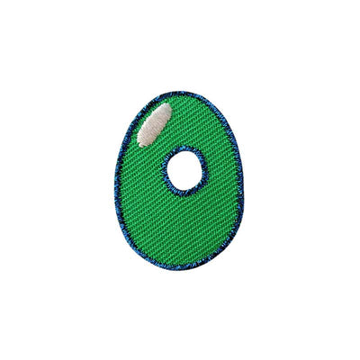 Applications - number - iron-on number 0 approx. 3.5x2.5 cm colored 5 pieces