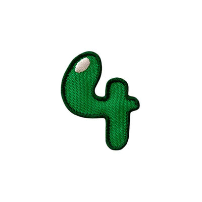 Applications - number - iron-on number 4 approx. 3.0x3.5 cm colored 5 pieces