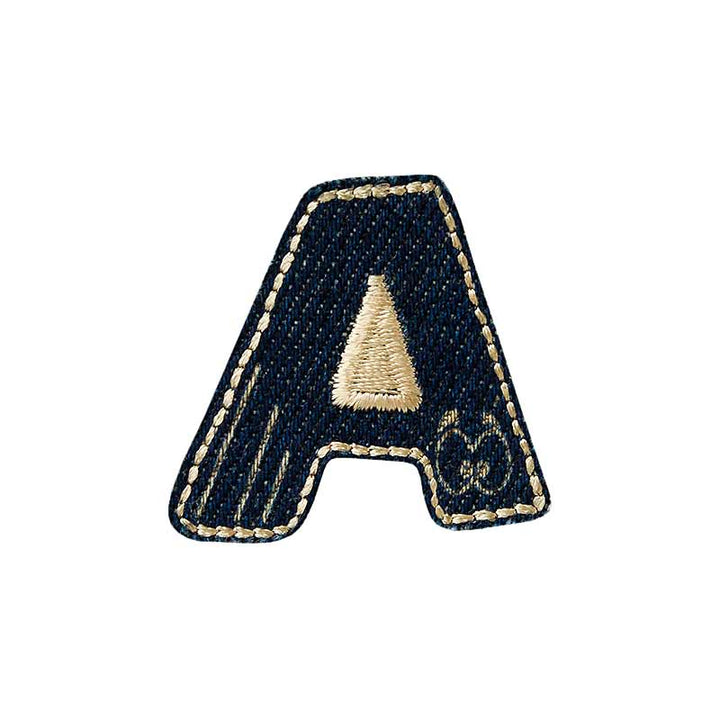 Applications - Letter - iron-on Letter A Jeans 5 pieces