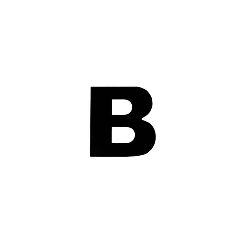 Applikationen - Buchstabe - aufbügelbar Buchstabe B schwarz 5 St