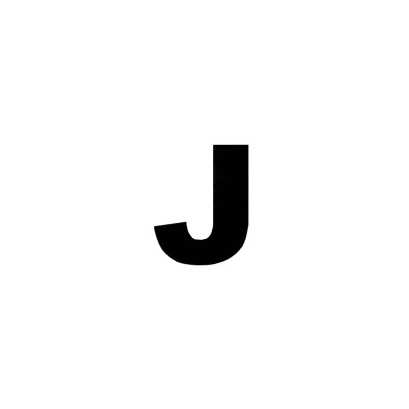 Applikationen - Buchstabe - aufbügelbar Buchstabe J schwarz 5 St
