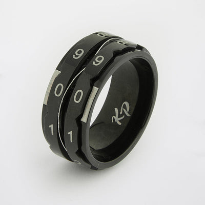 Reihenzähler Ring Black Size Size 11 ( Innendurchmesser 20,6 mm) Black
