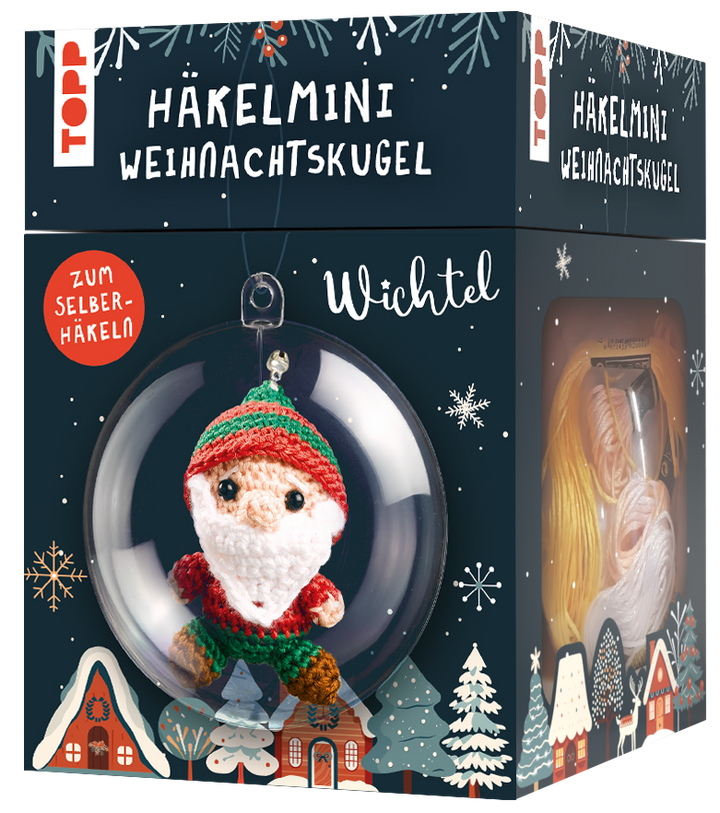 Häkelmini in der Weihnachtskugel - Häkelset