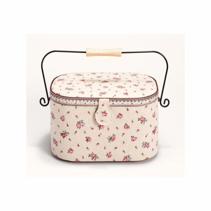 Sewing basket L Country Rose approx. 30x20.5x19 cm multicolored