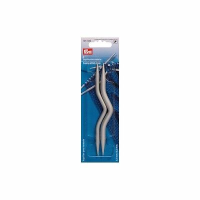 Zopfmusternadeln 6,00+8,00 mm grau 2 St