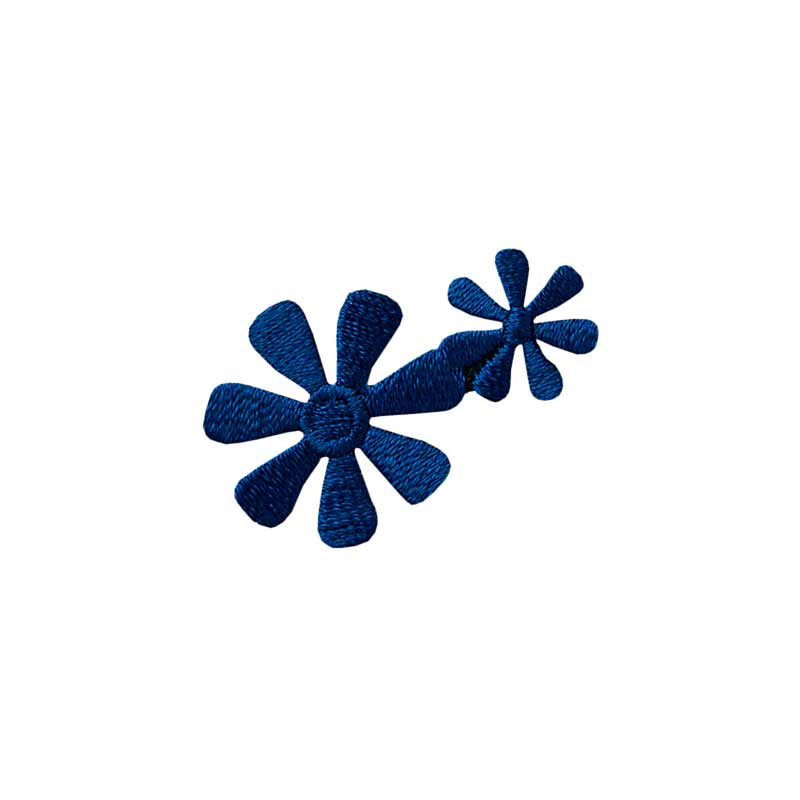 Applikationen - Kids and Hits - aufbügelbar Blumen dunkelblau