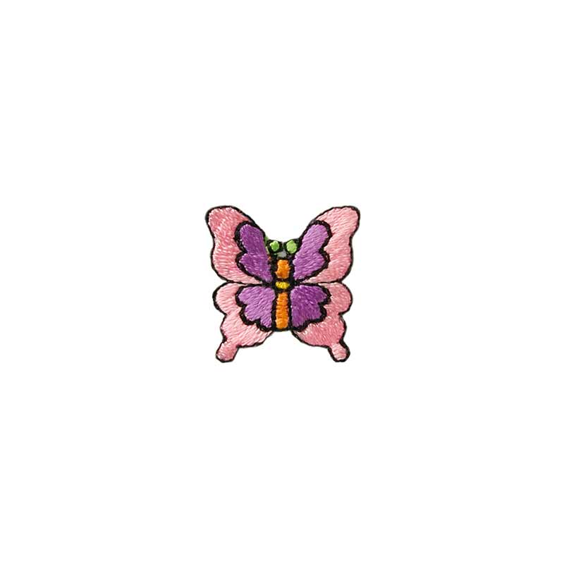 Applikationen - Kids and Hits - aufbügelbar Schmetterling ca. 1,0x1,5 cm rosa