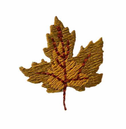 Applikationen - Kids and Hits - aufbügelbar Blatt, ausgestickt ca. 2,0x2,0 cm farbig