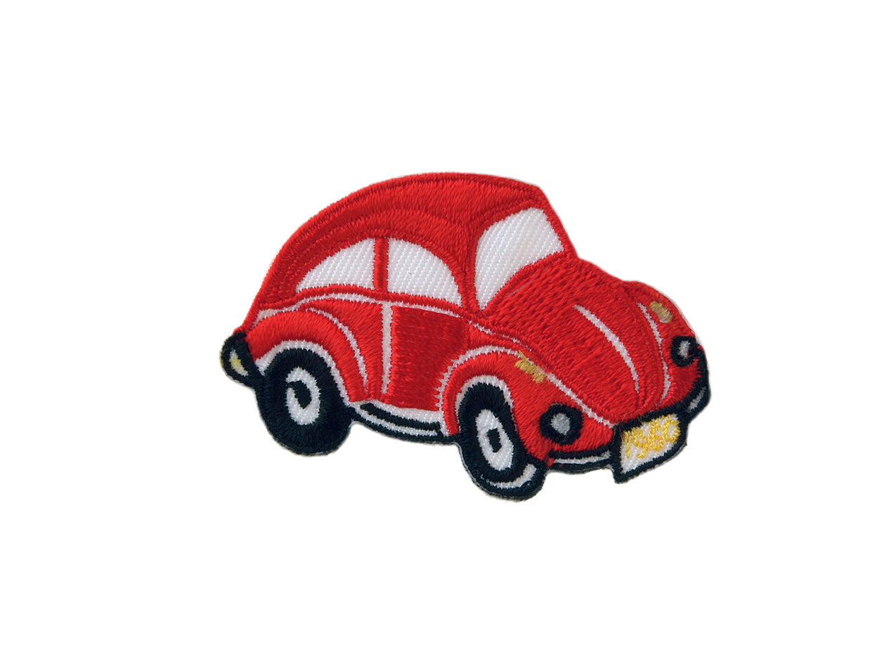 Applikationen - Kids and Hits - aufbügelbar VW Käfer ca. 3,0x6,0 cm rot