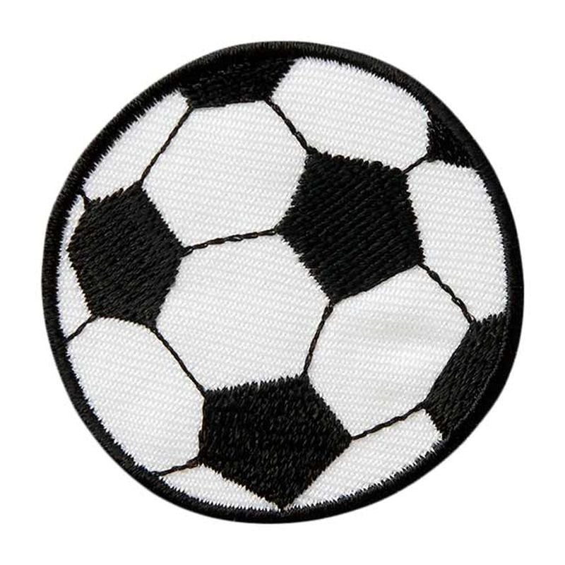 Applikationen - Kids and Hits - aufbügelbar Fußball ca. 4,5x4,5 cm schwarz/weiß