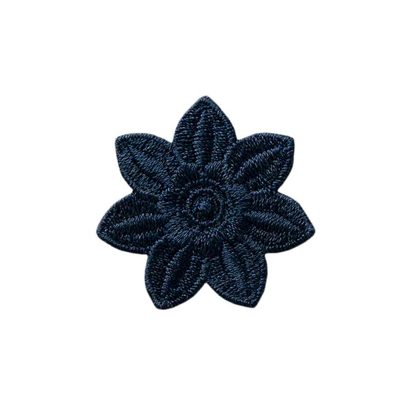 Applikation Blume,dunkelblau