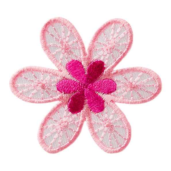 Applikationen - Kids and Hits - aufbügelbar Blume 4,5 cm rosa