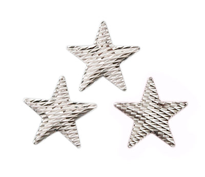 Bügelnieten Stern 1,3 cm silber 12 Stück
