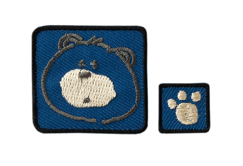 Applikationen - Kids and Hits - aufbügelbar Bär und Tatze ca. 1,5x1,5 cm blau 2 Stück