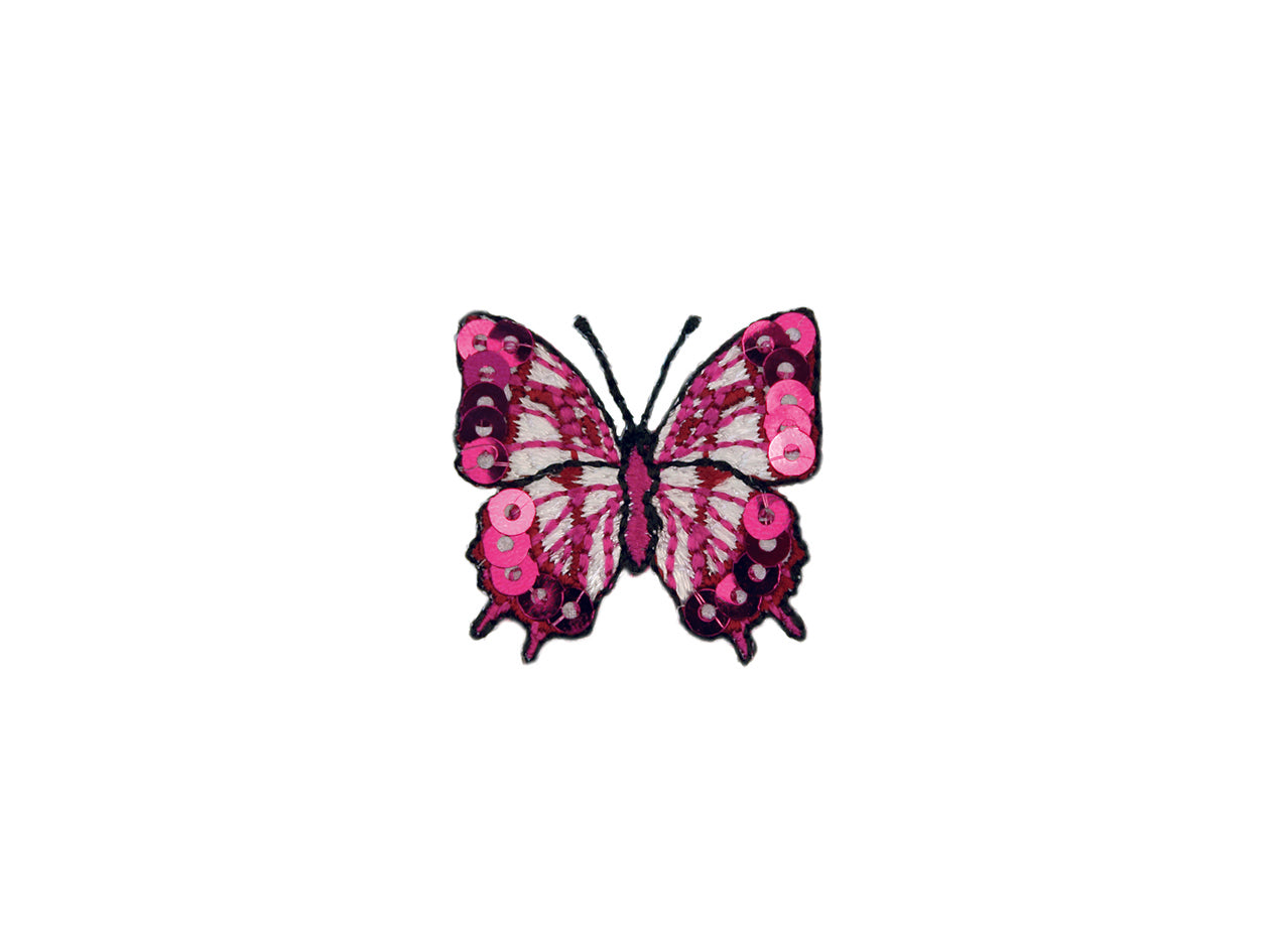 Applikationen - Fashion and Home - aufbügelbar Schmetterling ca. 2,0x3,0 cm pink