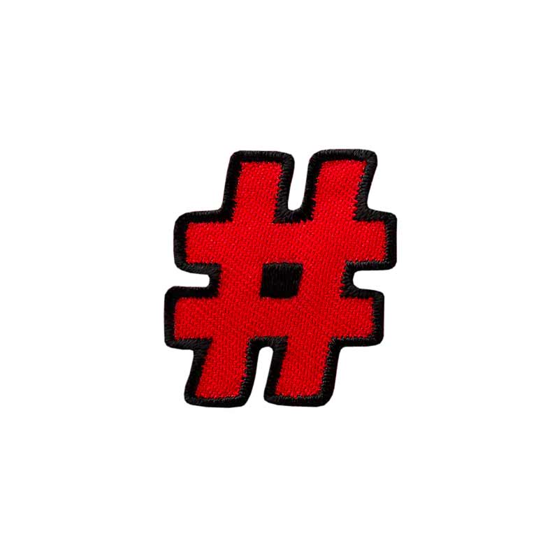 Applikationen - Teens and Jeans - aufbügelbar Hashtag